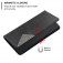 Rhombus-Texture PU Leather + TPU Magnetic Wallet Stand Case for iPhone 17 Pro Max - Black