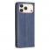 Rhombus-Texture PU Leather + TPU Magnetic Wallet Stand Case for iPhone 17 Pro Max - Blue