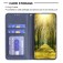 Rhombus-Texture PU Leather + TPU Magnetic Wallet Stand Case for iPhone 17 Pro Max - Blue