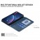 Rhombus-Texture PU Leather + TPU Magnetic Wallet Stand Case for iPhone 17 Pro Max - Blue