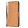 Lambskin-Texture PU Leather + TPU Flip Wallet Stand Case with Lanyard for iPhone 17 Pro Max - Yellow