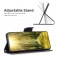 Lambskin-Texture PU Leather + TPU Flip Wallet Stand Case with Lanyard for iPhone 17 Pro Max - Black