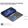 Lambskin-Texture PU Leather + TPU Flip Wallet Stand Case with Lanyard for iPhone 17 Pro Max - Black