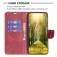 Lambskin-Texture PU Leather + TPU Flip Wallet Stand Case with Lanyard for iPhone 17 Pro Max - Red