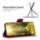 Lambskin-Texture PU Leather + TPU Flip Wallet Stand Case with Lanyard for iPhone 17 Pro Max - Red