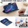 Lambskin-Texture PU Leather + TPU Flip Wallet Stand Case with Lanyard for iPhone 17 Pro Max - Blue
