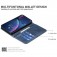 Lambskin-Texture PU Leather + TPU Flip Wallet Stand Case with Lanyard for iPhone 17 Pro Max - Blue