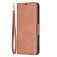 Lambskin-Texture PU Leather + TPU Flip Wallet Stand Case with Lanyard for iPhone 17 Pro Max - Brown