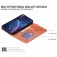 Lambskin-Texture PU Leather + TPU Flip Wallet Stand Case with Lanyard for iPhone 17 Pro Max - Brown