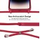 Soft-Touch Liquid Silicone Crossbody Lanyard Case for iPhone 17 Pro Max - Rose Red