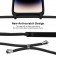 Soft-Touch Liquid Silicone Crossbody Lanyard Case for iPhone 17 Pro Max - Black