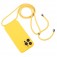 Soft-Touch Liquid Silicone Crossbody Lanyard Case for iPhone 17 Pro Max - Yellow