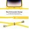 Soft-Touch Liquid Silicone Crossbody Lanyard Case for iPhone 17 Pro Max - Yellow