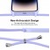 Soft-Touch Liquid Silicone Crossbody Lanyard Case for iPhone 17 Pro Max - Light Purple