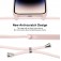 Soft-Touch Liquid Silicone Crossbody Lanyard Case for iPhone 17 Pro Max - Sand Pink
