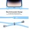Soft-Touch Liquid Silicone Crossbody Lanyard Case for iPhone 17 Pro Max - Blue