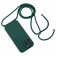 Soft-Touch Liquid Silicone Crossbody Lanyard Case for iPhone 17 Pro Max - Clover Green