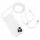 Soft-Touch Liquid Silicone Crossbody Lanyard Case for iPhone 17 Pro Max - White