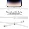 Soft-Touch Liquid Silicone Crossbody Lanyard Case for iPhone 17 Pro Max - White