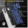 Armor PC + TPU Case with Air-Cushion Corners, Sliding Camera Cover & 360° Ring Stand for iPhone 17 Pro Max - Navy Blue