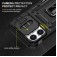 Armor PC + TPU Case with Air-Cushion Corners, Sliding Camera Cover & 360° Ring Stand for iPhone 17 Pro Max - Black