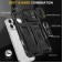 Armor PC + TPU Case with Air-Cushion Corners, Sliding Camera Cover & 360° Ring Stand for iPhone 17 Pro Max - Black