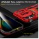 Armor PC + TPU Case with Air-Cushion Corners, Sliding Camera Cover & 360° Ring Stand for iPhone 17 Pro Max - Red