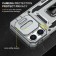 Armor PC + TPU Case with Air-Cushion Corners, Sliding Camera Cover & 360° Ring Stand for iPhone 17 Pro Max - Grey