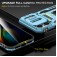 Armor PC + TPU Case with Air-Cushion Corners, Sliding Camera Cover & 360° Ring Stand for iPhone 17 Pro Max - Light Blue