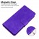 Soft-Touch Solid-Color PU Leather + TPU Flip Wallet Stand Case for iPhone 17 Pro Max - Purple