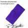 Soft-Touch Solid-Color PU Leather + TPU Flip Wallet Stand Case for iPhone 17 Pro Max - Purple