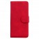 Soft-Touch PU Leather + TPU Wallet Case with Stand for iPhone 17 Pro Max - Red