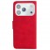 Soft-Touch PU Leather + TPU Wallet Case with Stand for iPhone 17 Pro Max - Red