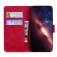 Soft-Touch PU Leather + TPU Wallet Case with Stand for iPhone 17 Pro Max - Red