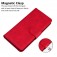Soft-Touch PU Leather + TPU Wallet Case with Stand for iPhone 17 Pro Max - Red