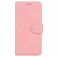 Soft-Touch Solid-Color PU Leather + TPU Flip Wallet Stand Case for iPhone 17 Pro Max - Pink