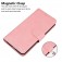 Soft-Touch Solid-Color PU Leather + TPU Flip Wallet Stand Case for iPhone 17 Pro Max - Pink