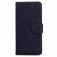 Soft-Touch Solid-Color PU Leather + TPU Flip Wallet Stand Case for iPhone 17 Pro Max - Black