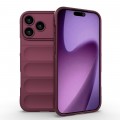 TPU Shield Case with Soft Fabric Interior Lining for iPhone 17 Pro Max - Wine Red