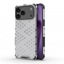 Honeycomb PC + TPU Shockproof Case for iPhone 17 Pro Max - White