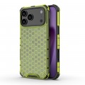 Honeycomb PC + TPU Shockproof Case for iPhone 17 Pro Max - Green