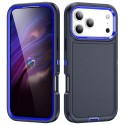 PC + Rubber Three-Layer Rugged Case for iPhone 17 Pro Max - Dark Blue + Royal Blue
