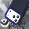 PC + Rubber Three-Layer Rugged Case for iPhone 17 Pro Max - Dark Blue + Royal Blue