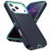PC + Rubber Three-Layer Rugged Case for iPhone 17 Pro Max - Dark Blue + Light Blue