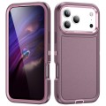 PC + Rubber Three-Layer Rugged Case for iPhone 17 Pro Max - Purple + Pink