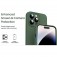 Microfiber-Lined Liquid Silicone Shockproof Case for iPhone 17 Pro Max - Dark Green