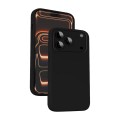 Microfiber-Lined Liquid Silicone Shockproof Case for iPhone 17 Pro Max - Black