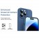 Microfiber-Lined Liquid Silicone Shockproof Case for iPhone 17 Pro Max - Blue