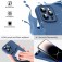 Microfiber-Lined Liquid Silicone Shockproof Case for iPhone 17 Pro Max - Blue