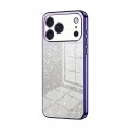 Gradient Glitter Electroplated Case with TPU Frame for iPhone 17 Pro Max - Purple